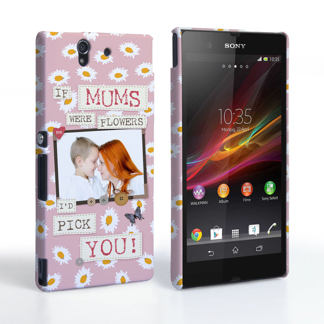 Caseflex Sony Xperia Z ‘If Mums Were Flowers’ Personalised Hard Case – Pink  