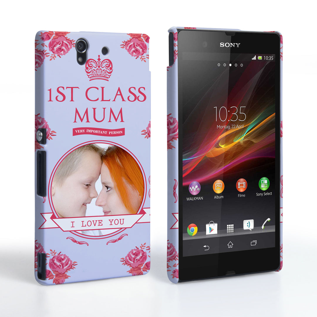 Caseflex Sony Xperia Z ‘1st Class Mum’ Vintage Floral Hard Case 