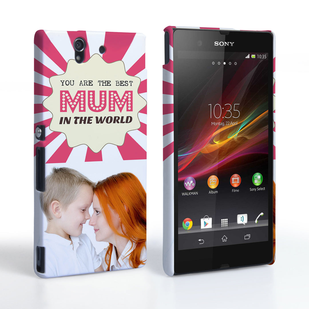 Caseflex Sony Xperia Z ‘Best Mum in the World’ Personalised Hard Case – Pink 