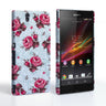 Caseflex Sony Xperia Z Vintage Roses Wallpaper Hard Case – Light Blue