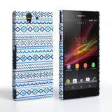 Caseflex Sony Xperia Z Fairisle Case – Blue With White Background - Mobile Madhouse
