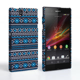 Caseflex Sony Xperia Z Fairisle Case – Grey With Blue Background - Mobile Madhouse