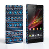 Caseflex Sony Xperia Z Fairisle Case – Grey With Blue Background