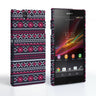 Caseflex Sony Xperia Z Fairisle Case – Grey With Red Background