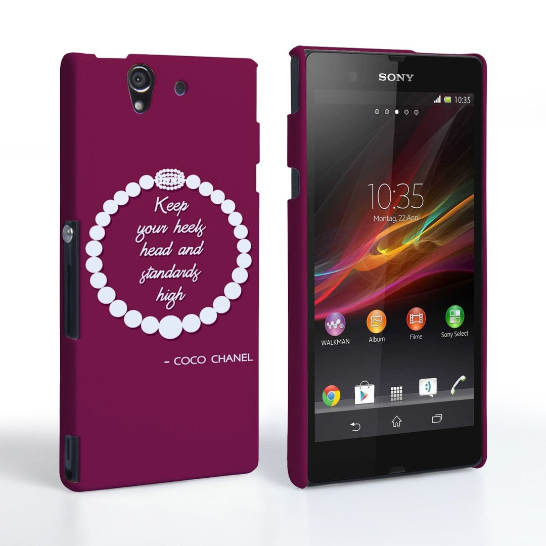 Caseflex Sony Xperia Z Chanel Diamond And Pearls Quote Case - Mobile Madhouse