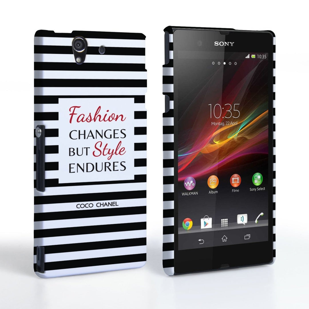 Sony Xperia Z Chanel Fashion Changes Quote Case – Black - Mobile Madhouse