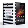 Sony Xperia Z Chanel Fashion Changes Quote Case – Black