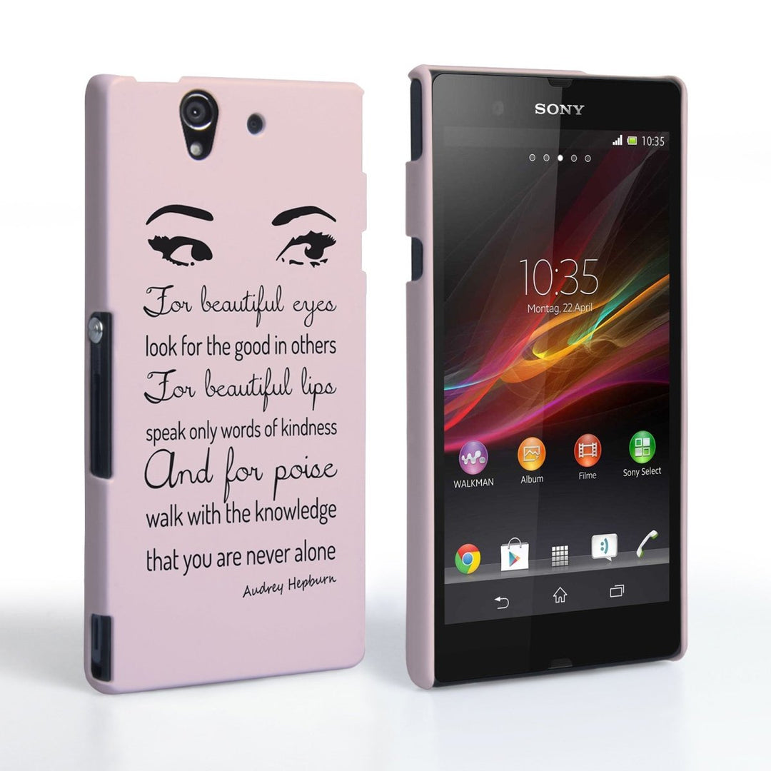 Caseflex Sony Xperia Z Audrey Hepburn ‘Eyes’ Quote Case - Mobile Madhouse
