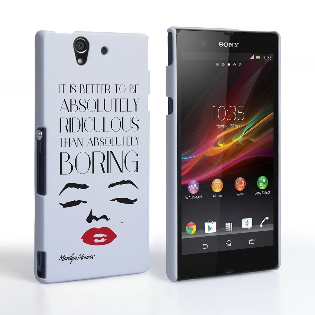 Caseflex Sony Xperia Z Marilyn Monroe Face Quote Case - Mobile Madhouse