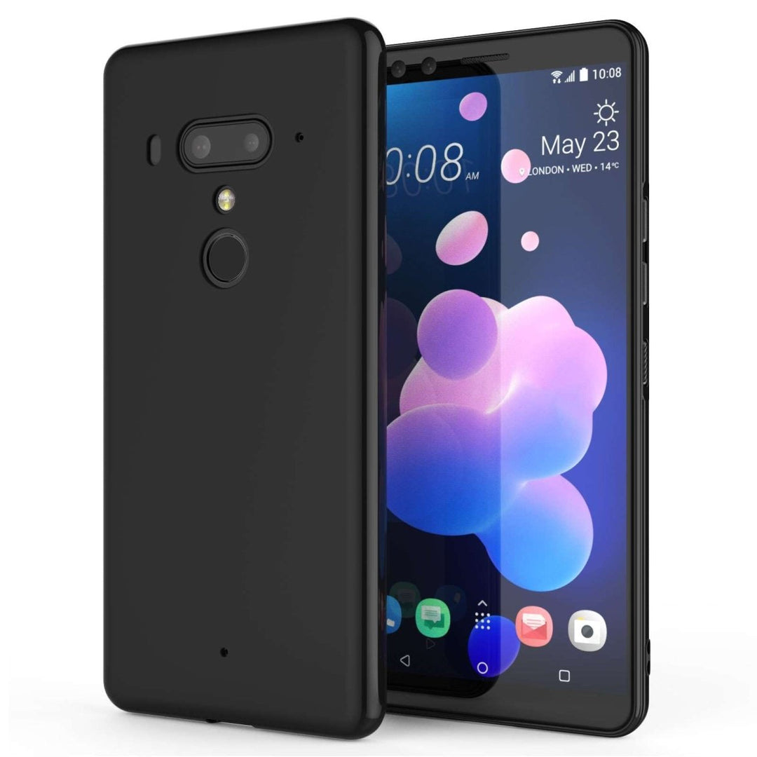 HTC U12 Matte TPU Gel - Solid Black - Mobile Madhouse