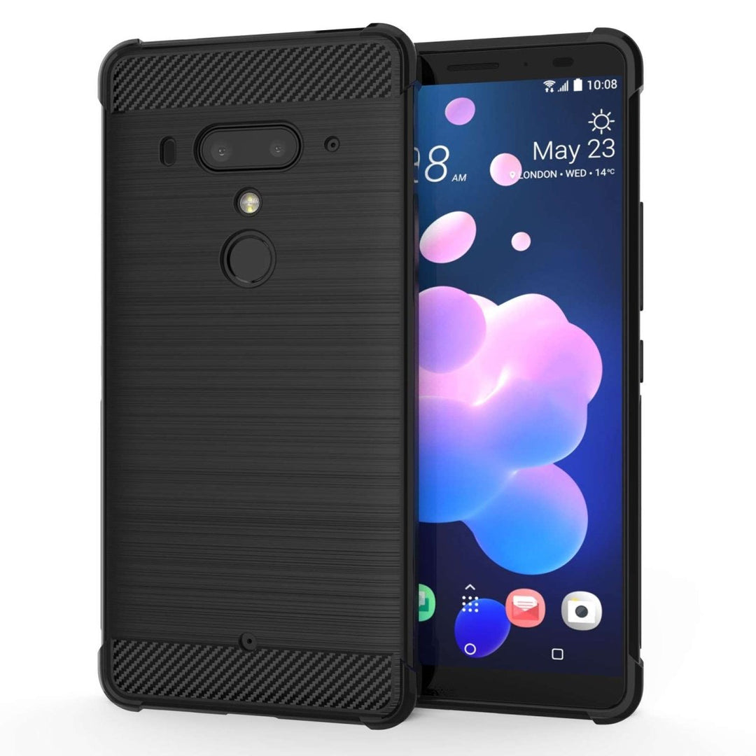 HTC U12 Carbon Anti Fall TPU Case - Clear - Mobile Madhouse
