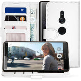 Sony Xperia XZ2 PU Leather ID Stand Wallet - White - Mobile Madhouse