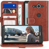 Sony Xperia XZ2 Compact PU Leather ID Stand Wallet - Brown
