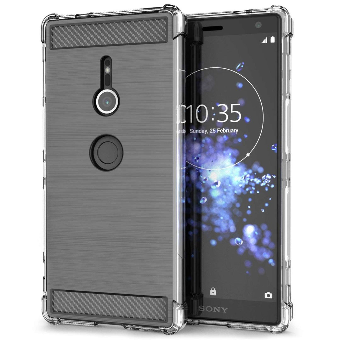 Sony Xperia XZ2 Carbon Anti Fall TPU Case - Clear - Mobile Madhouse