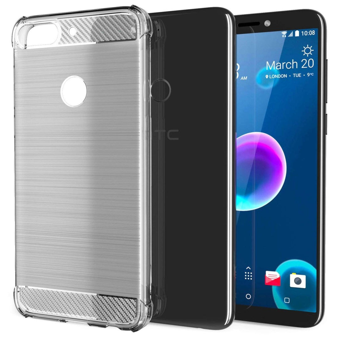 HTC Desire 12 Plus Carbon Anti Fall TPU Case - Clear - Mobile Madhouse