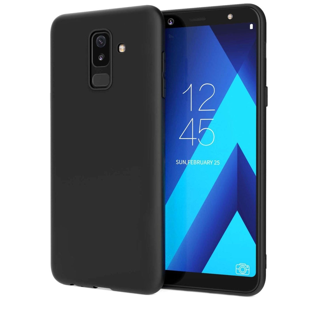 Samsung Galaxy A6 Plus (2018) Matte TPU Gel - Solid Black - Mobile Madhouse