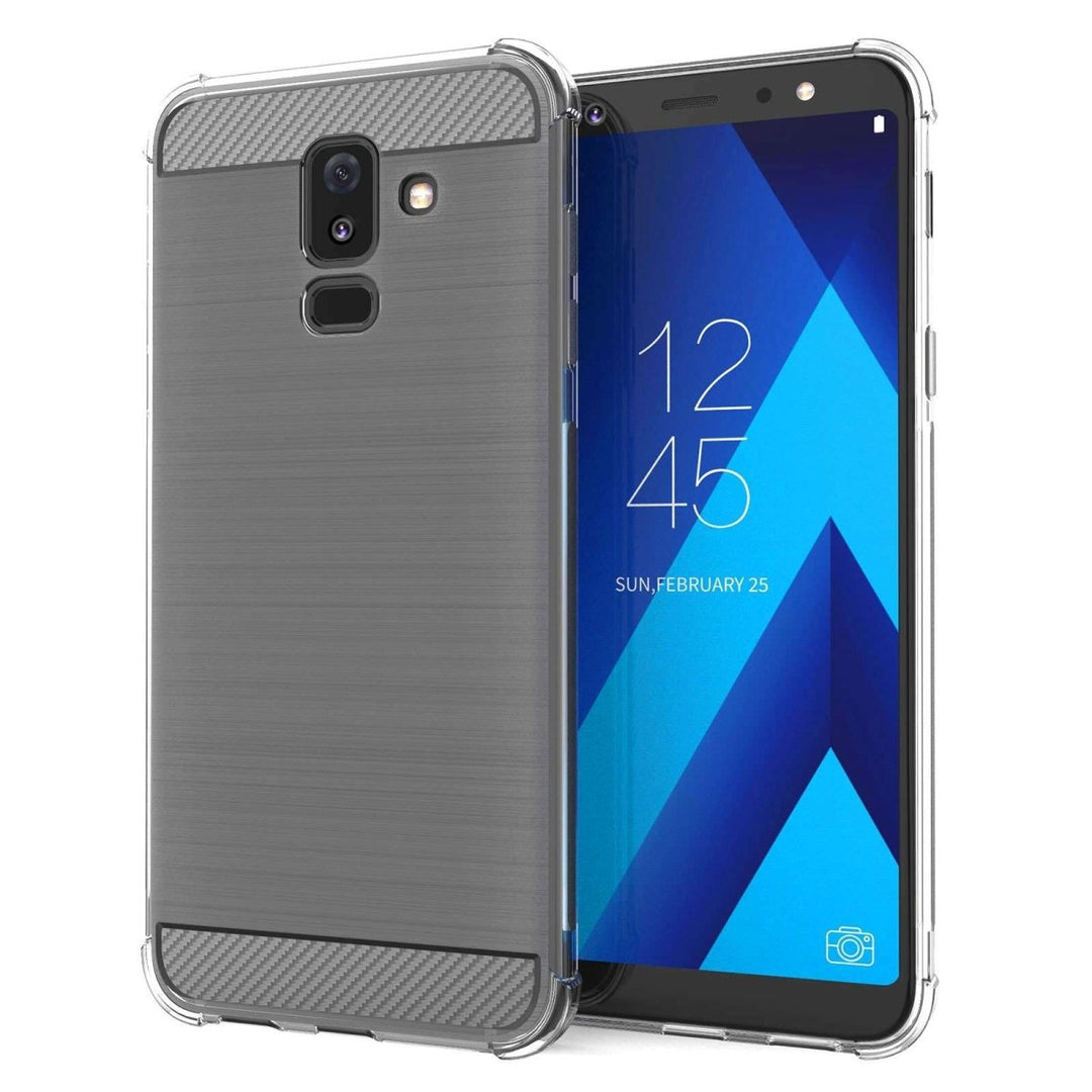 Samsung Galaxy A6 Plus (2018) Carbon Anti Fall TPU Case - Clear - Mobile Madhouse