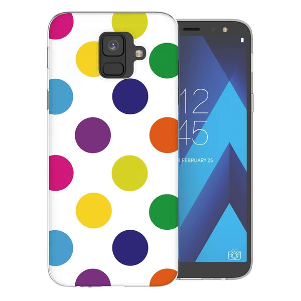 Samsung A6 (2018) Multicolour Polka Dot TPU Gel Case - Mobile Madhouse