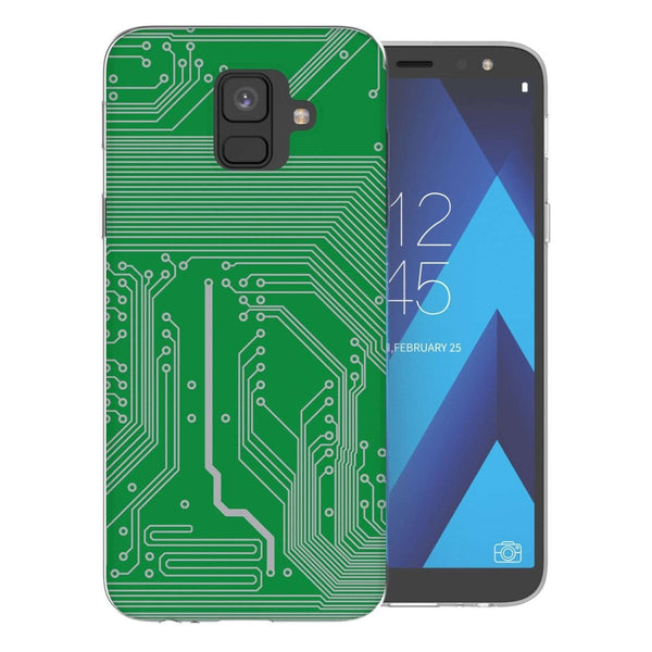Samsung A6 (2018) Green Circuit Board TPU Gel Case - Mobile Madhouse