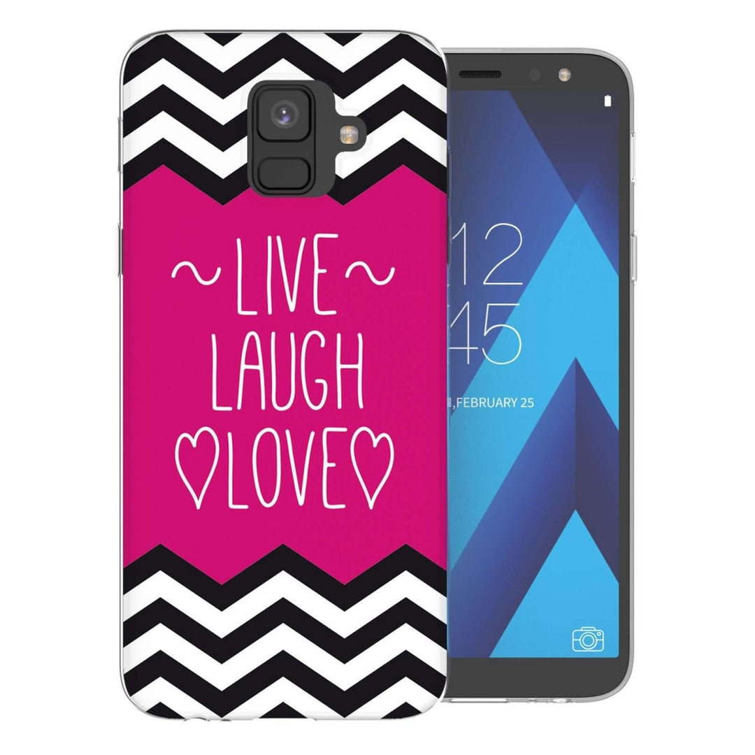 Samsung A6 (2018) Live Laugh Love Heart TPU Gel Case - Mobile Madhouse