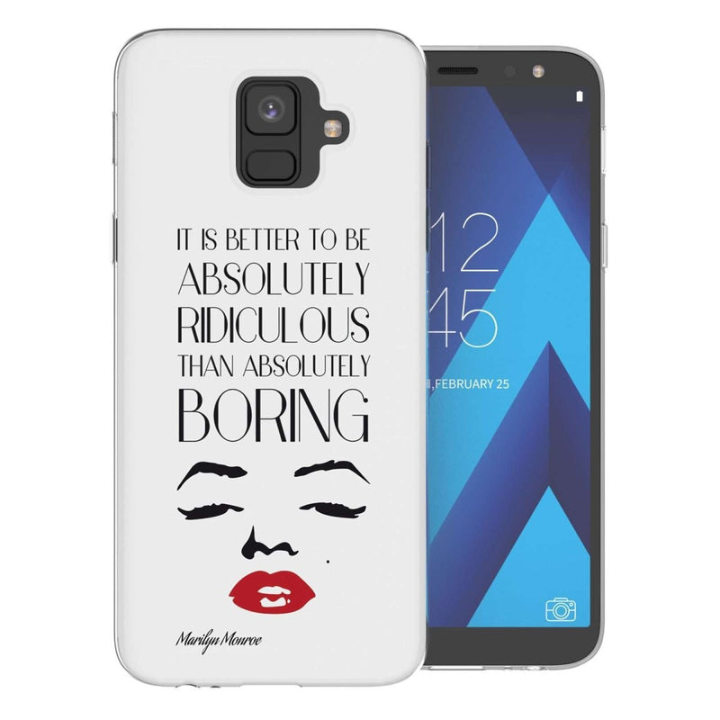 Samsung A6 (2018) Marilyn Monroe Face Quote TPU Gel Case - Mobile Madhouse