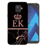 Samsung A6 (2018) Black & Pink Marble Personalised TPU Gel Case