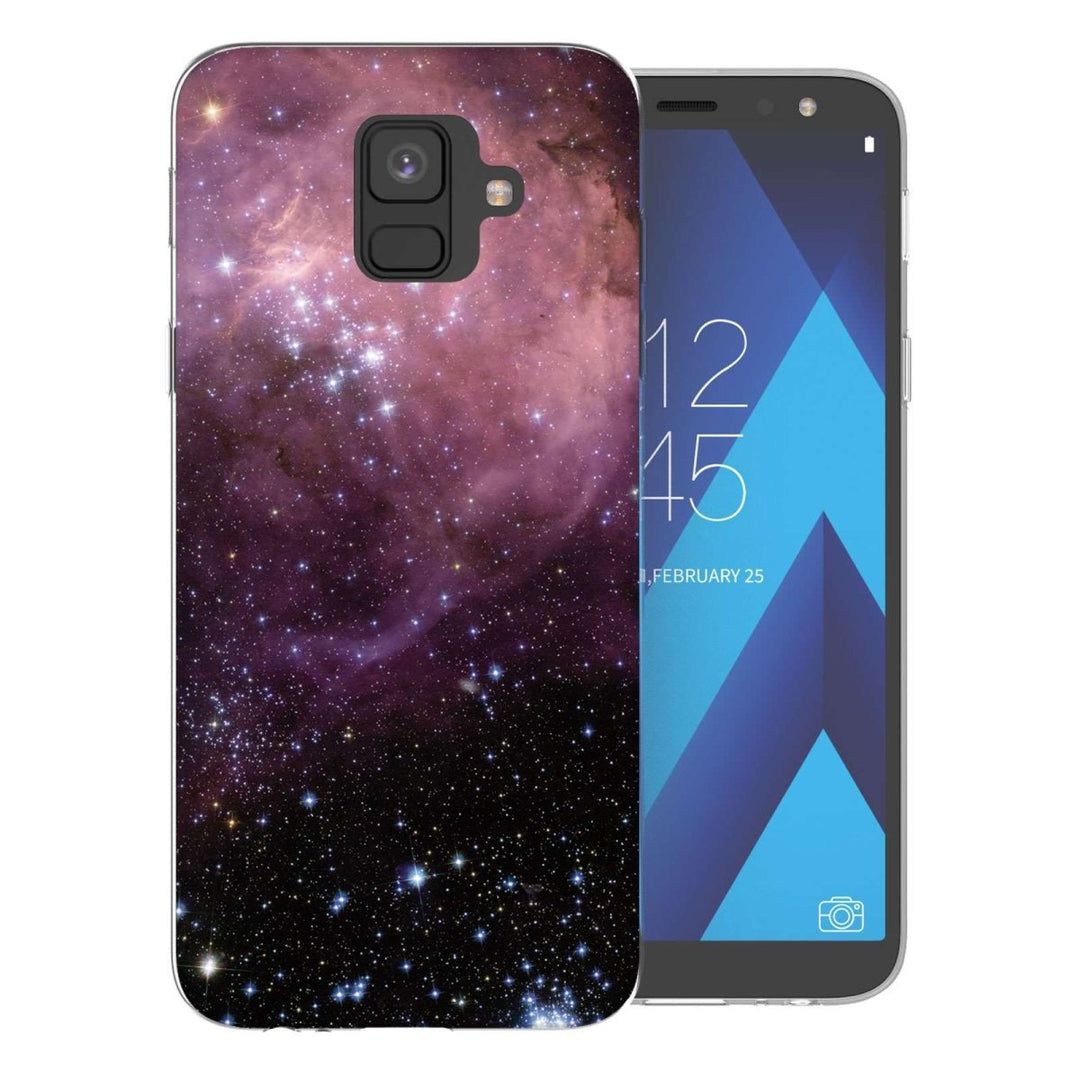 Samsung A6 (2018) Purple & Black Constellation TPU Gel Case - Mobile Madhouse