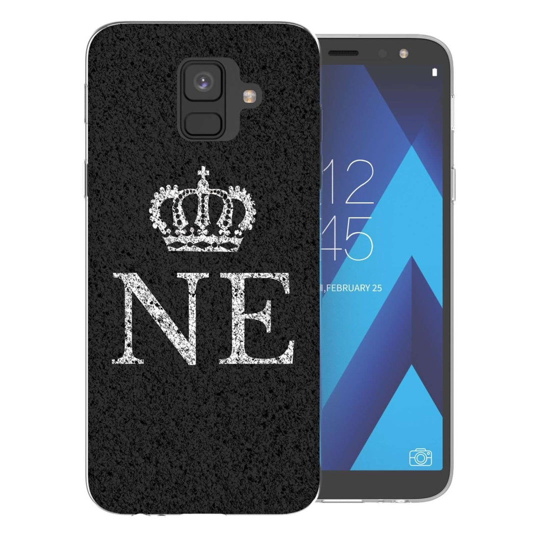 Samsung A6 (2018) Black Crown Personalised TPU Gel Case - Mobile Madhouse