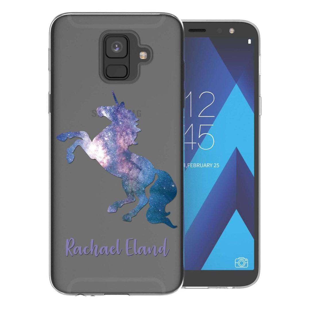 Samsung A6 (2018) Blue Unicorn Personalised TPU Gel Case - Mobile Madhouse