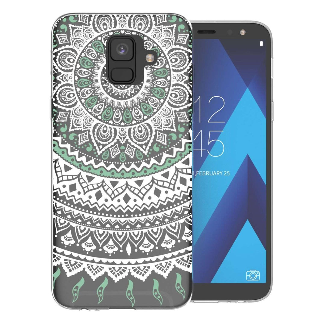 Samsung A6 (2018) Mandala TPU Gel Case - Mint Green - Mobile Madhouse
