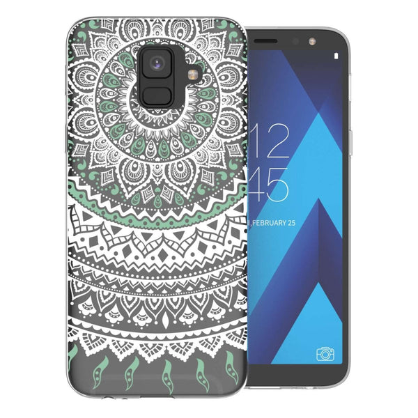Samsung A6 (2018) Mandala TPU Gel Case - Mint Green - Mobile Madhouse