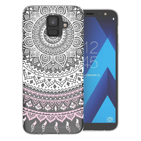 Samsung A6 (2018) Mandala TPU Gel Case - White - Mobile Madhouse