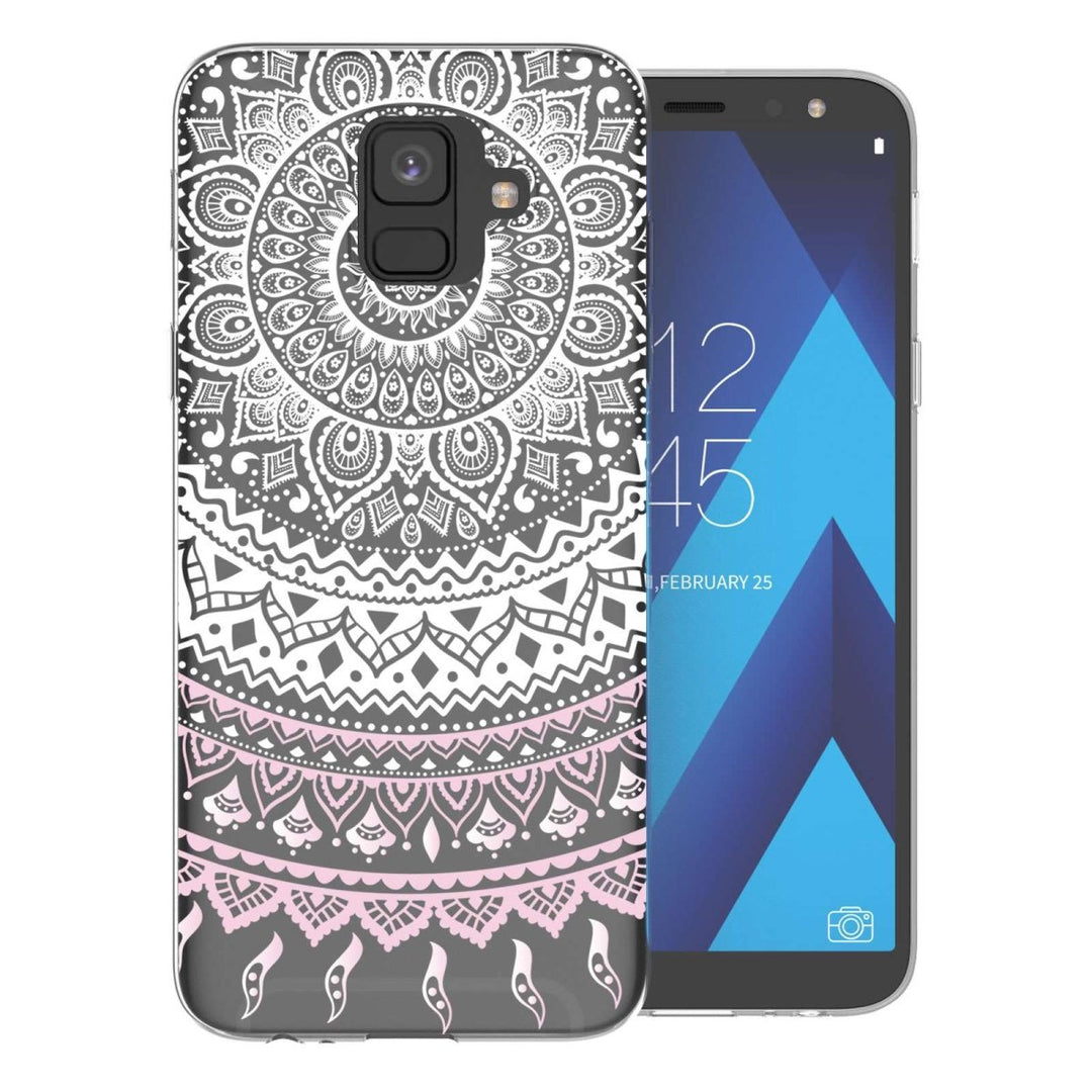 Samsung A6 (2018) Mandala TPU Gel Case - White - Mobile Madhouse