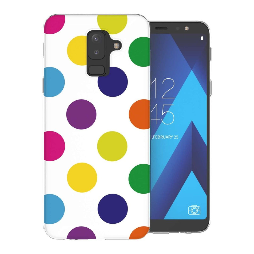 Samsung A6 Plus (2018) Multicolour Polka Dot TPU Gel Case - Mobile Madhouse