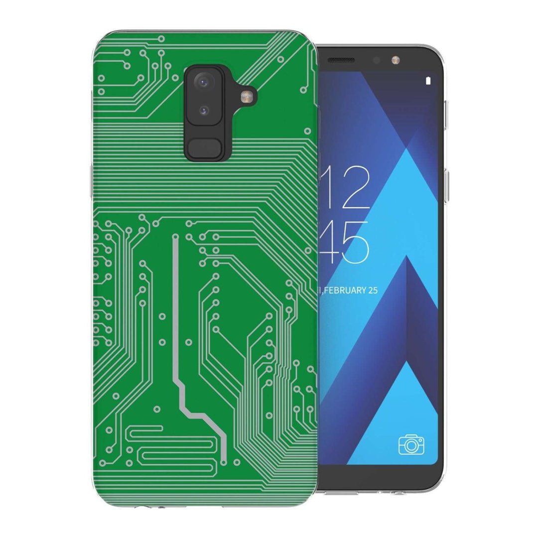 Samsung A6 Plus (2018) Green Circuit Board TPU Gel Case - Mobile Madhouse