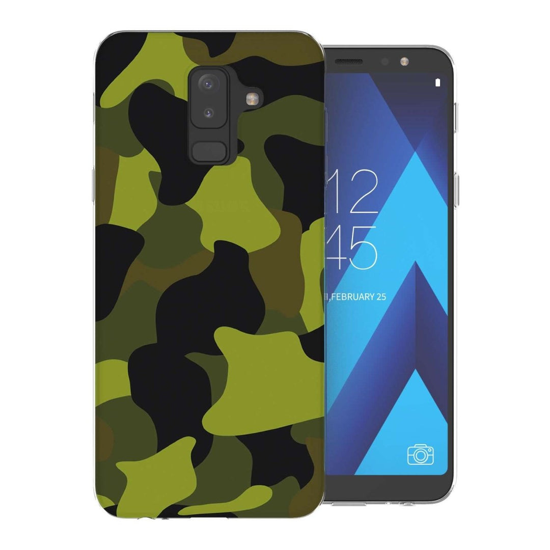 Samsung A6 Plus (2018) Green Camouflage TPU Gel Case - Mobile Madhouse