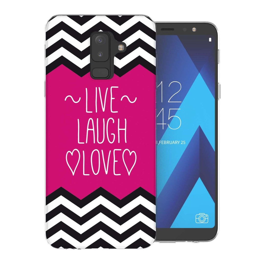 Samsung A6 Plus (2018) Live Laugh Love Heart TPU Gel Case - Mobile Madhouse