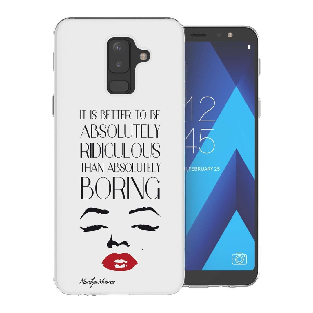 Samsung A6 Plus (2018) Marilyn Monroe Face Quote TPU Gel Case - Mobile Madhouse