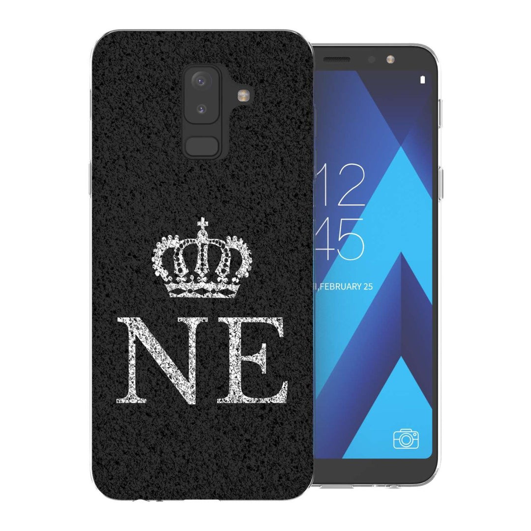 Samsung A6 Plus (2018) Black Crown Personalised TPU Gel Case - Mobile Madhouse