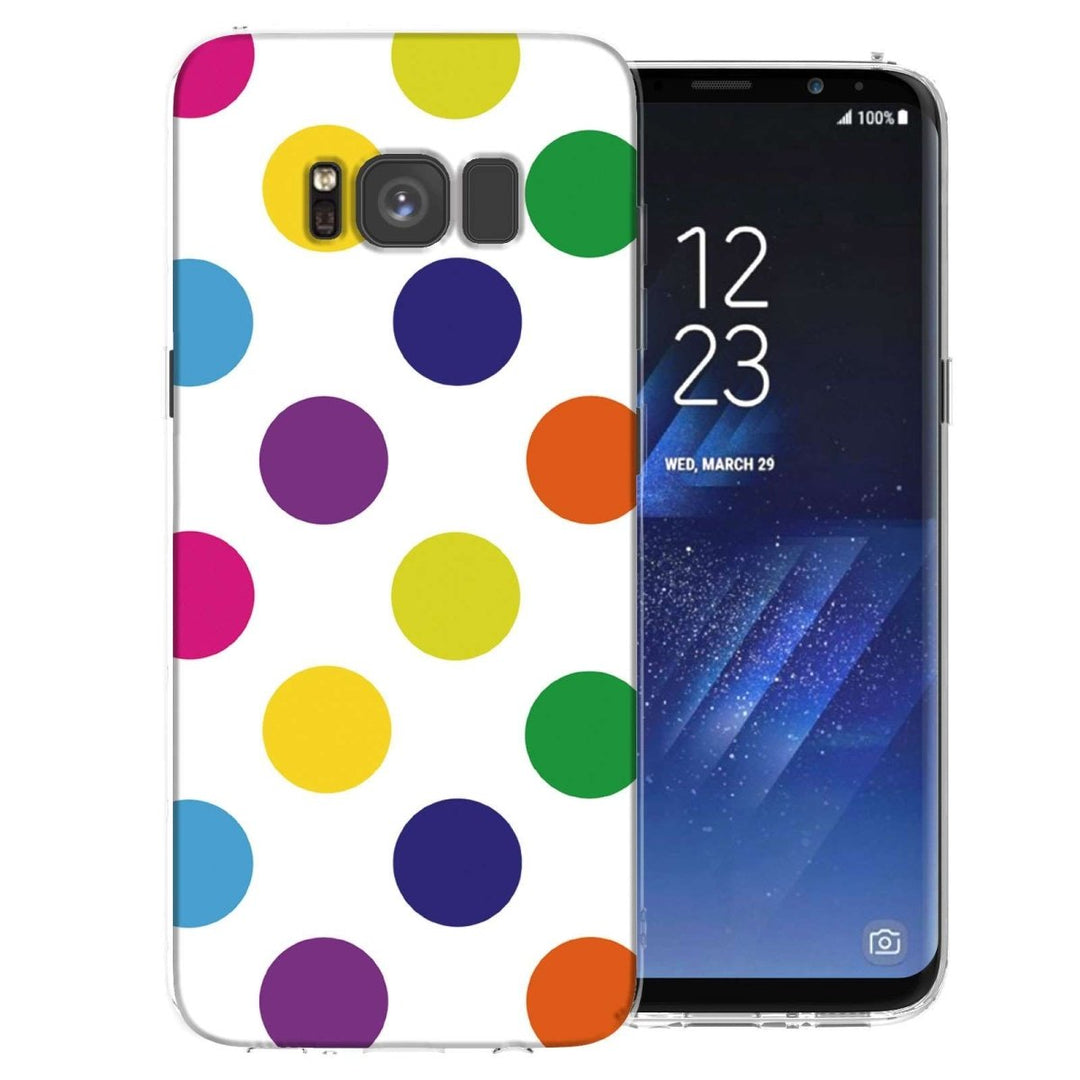 Samsung Galaxy S8 Multicolour Polka Dot TPU Gel Case - Mobile Madhouse