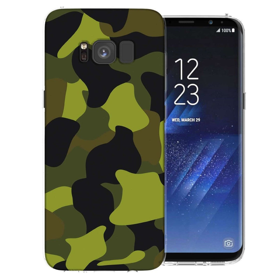 Samsung Galaxy S8 Green Camouflage TPU Gel Case - Mobile Madhouse