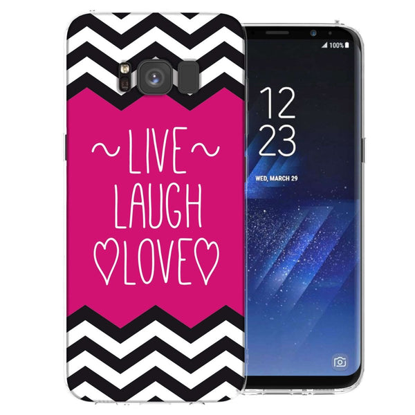 Samsung Galaxy S8 Live Laugh Love Heart TPU Gel Case - Mobile Madhouse
