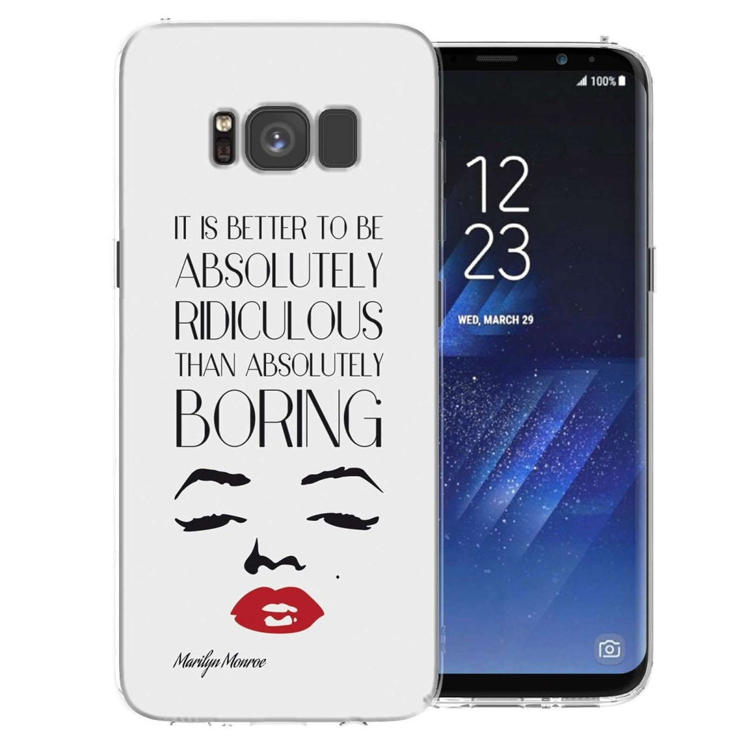 Samsung Galaxy S8 Marilyn Monroe Face Quote TPU Gel Case - Mobile Madhouse