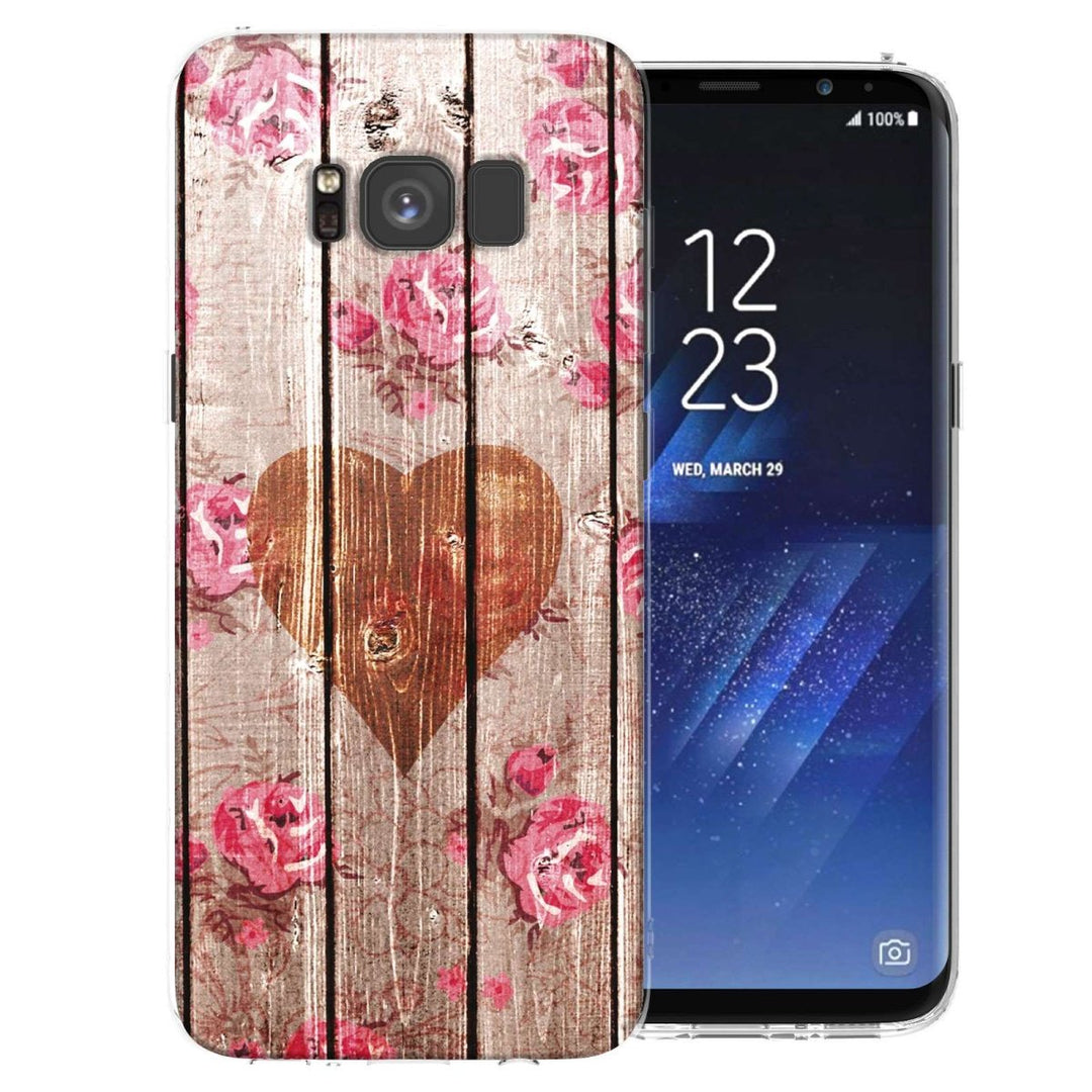 Samsung Galaxy S8 Vintage Wooden Heart TPU Gel Case - Mobile Madhouse