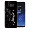Samsung Galaxy S8 Black Marble Personalised TPU Gel Case