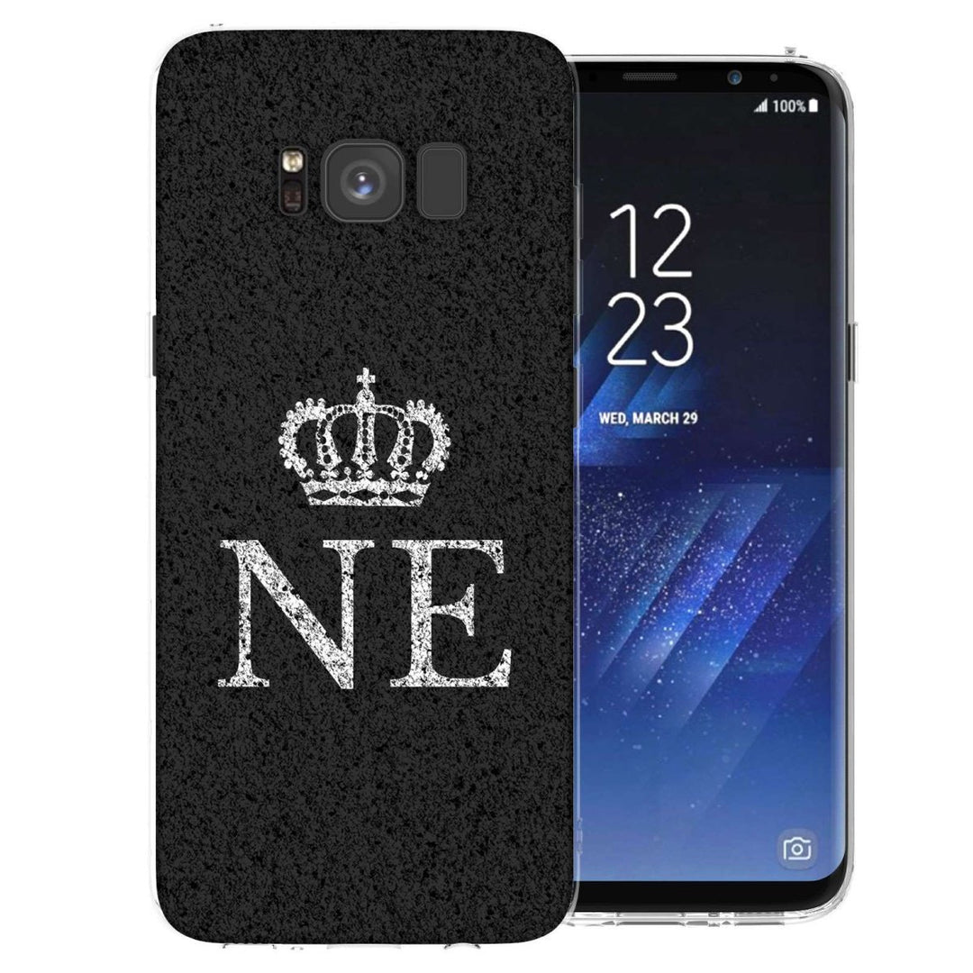 Samsung Galaxy S8 Black Crown Personalised TPU Gel Case - Mobile Madhouse