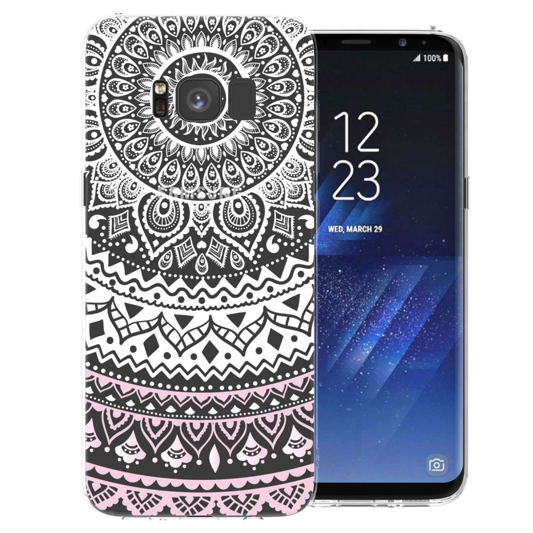 Samsung Galaxy S8 Mandala TPU Gel Case - White - Mobile Madhouse