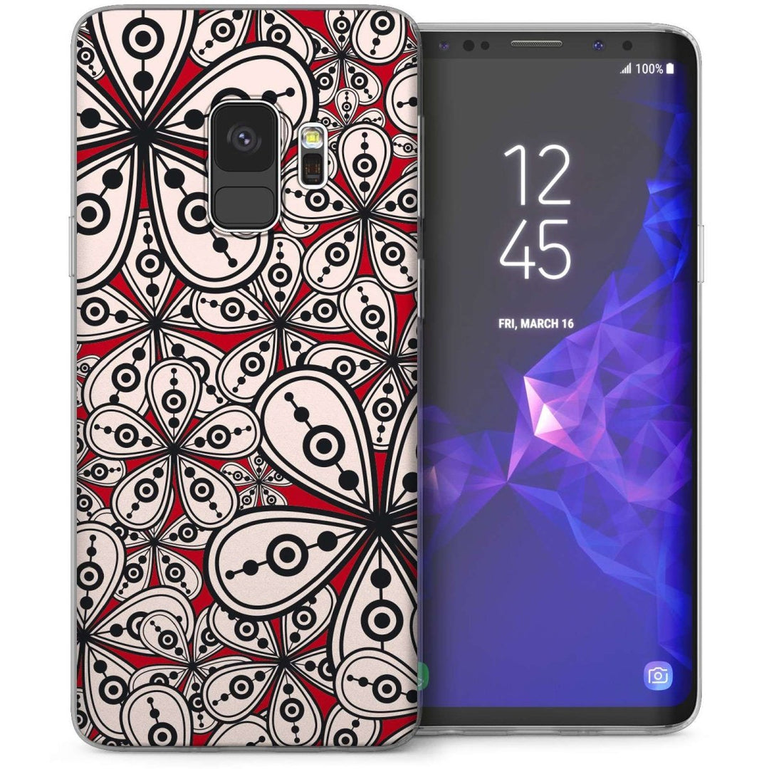 Samsung Galaxy S9 Floral Psychedelia TPU Gel Case – Red - Mobile Madhouse