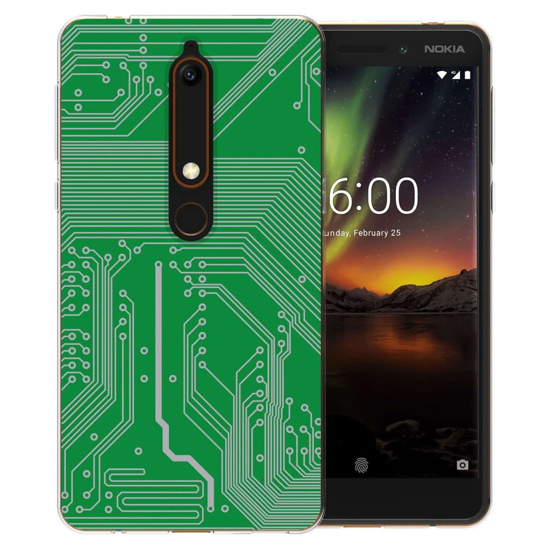 Nokia 6 (2018) Green Circuit Board TPU Gel Case - Mobile Madhouse