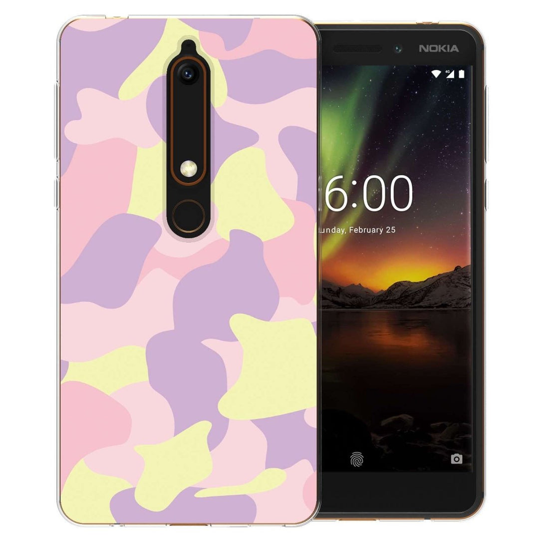 Nokia 6 (2018) Pink Camouflage TPU Gel Case - Mobile Madhouse